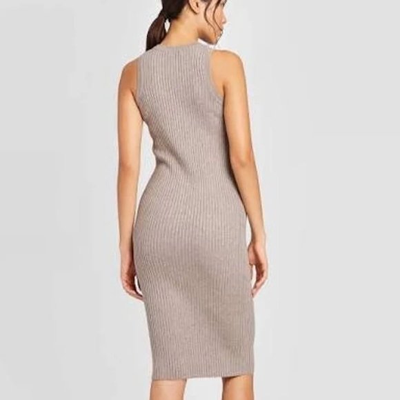 Prologue Taupe Knit Midi Dress - Picture 2 of 3